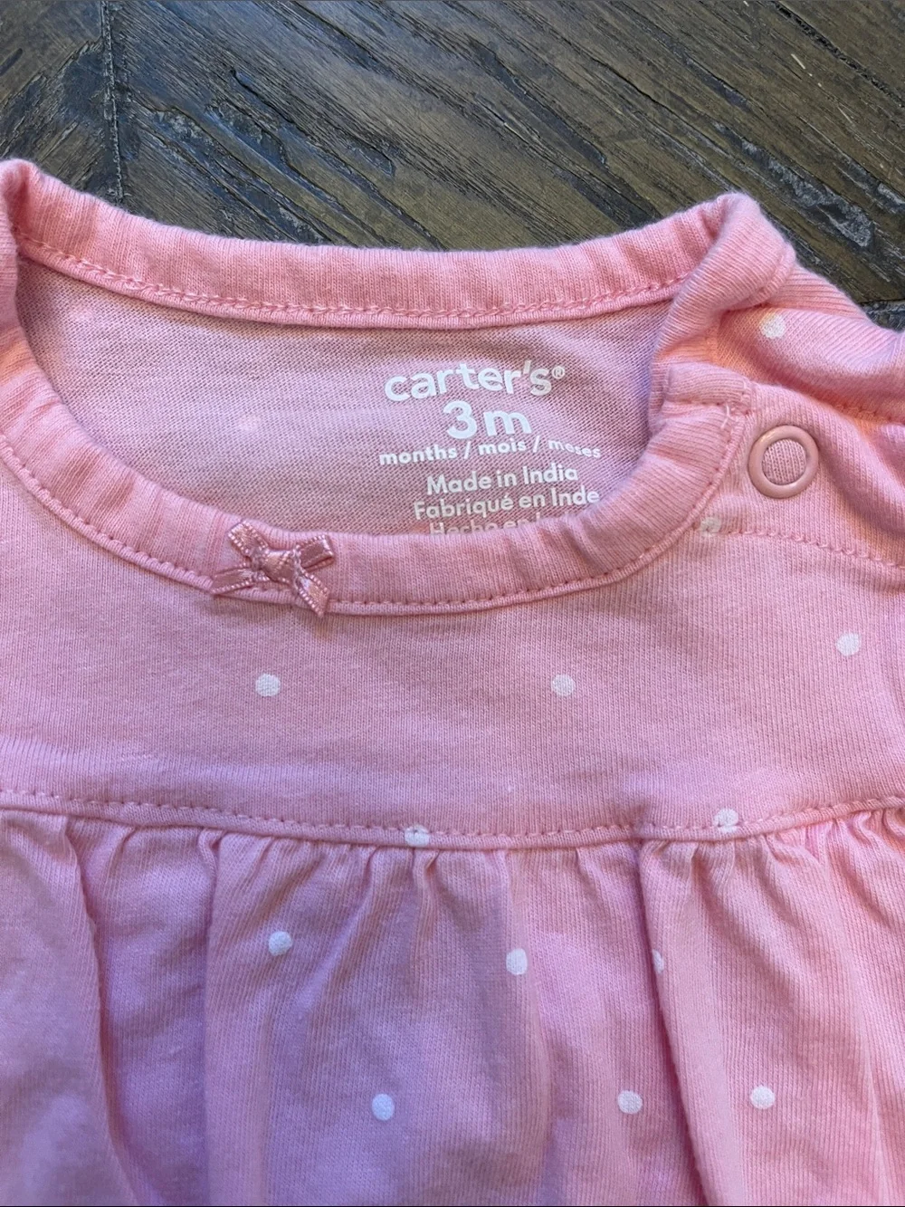 Carter's Pink Polka Dot Romper 3M